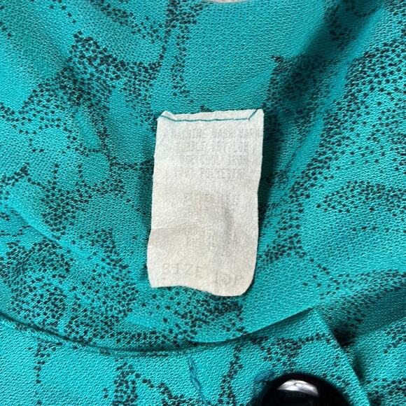 Vintage 80s Unbranded drop waist secretary day dress, size 10 petite - Picture 8 of 9